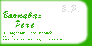 barnabas pere business card