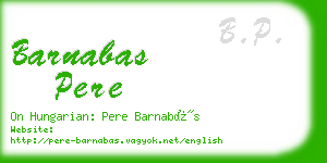 barnabas pere business card